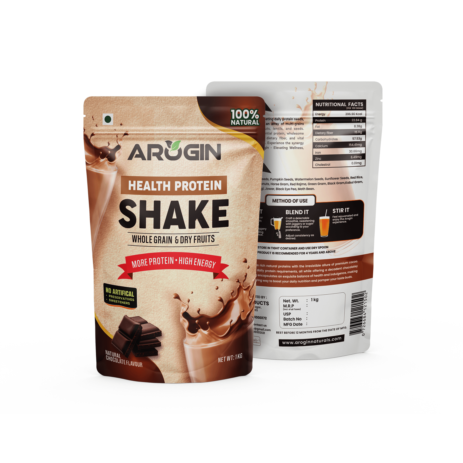 Arogin Chocolate Protein Shake Powder - Image 6