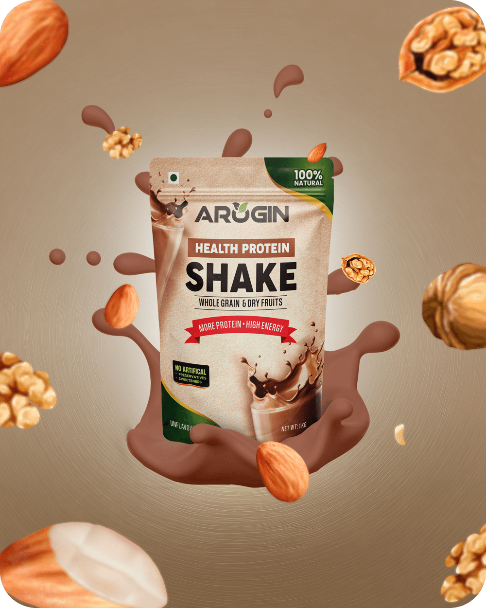 Arogin Unflavored Protein Shake Powder