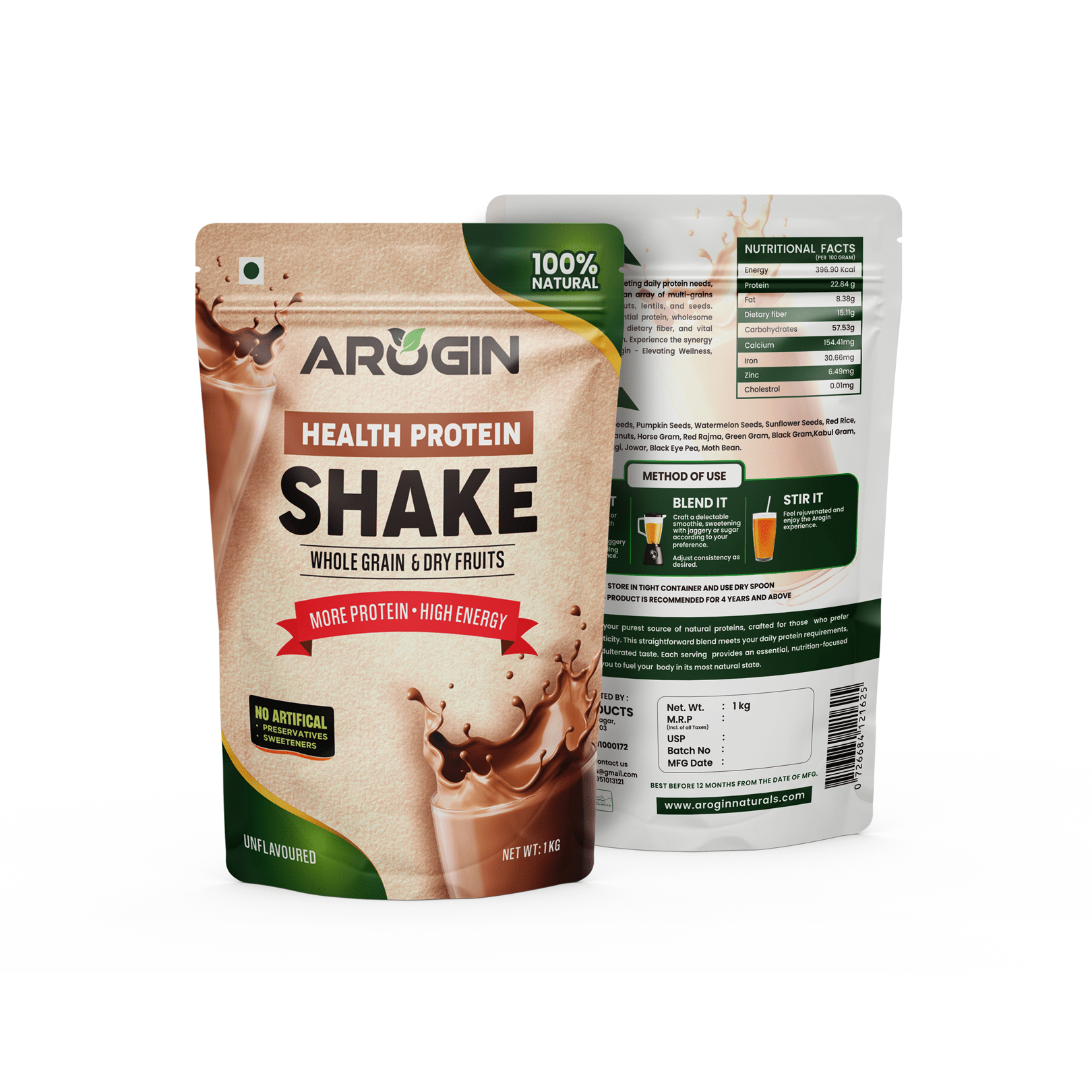 Arogin Unflavored Protein Shake Powder - Image 5